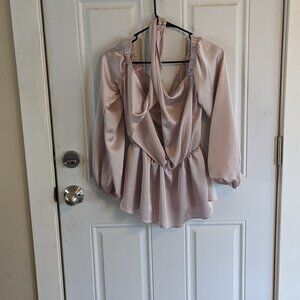 NWT Asos Halter Neck Icy Purple Satin Blouse Size US 8